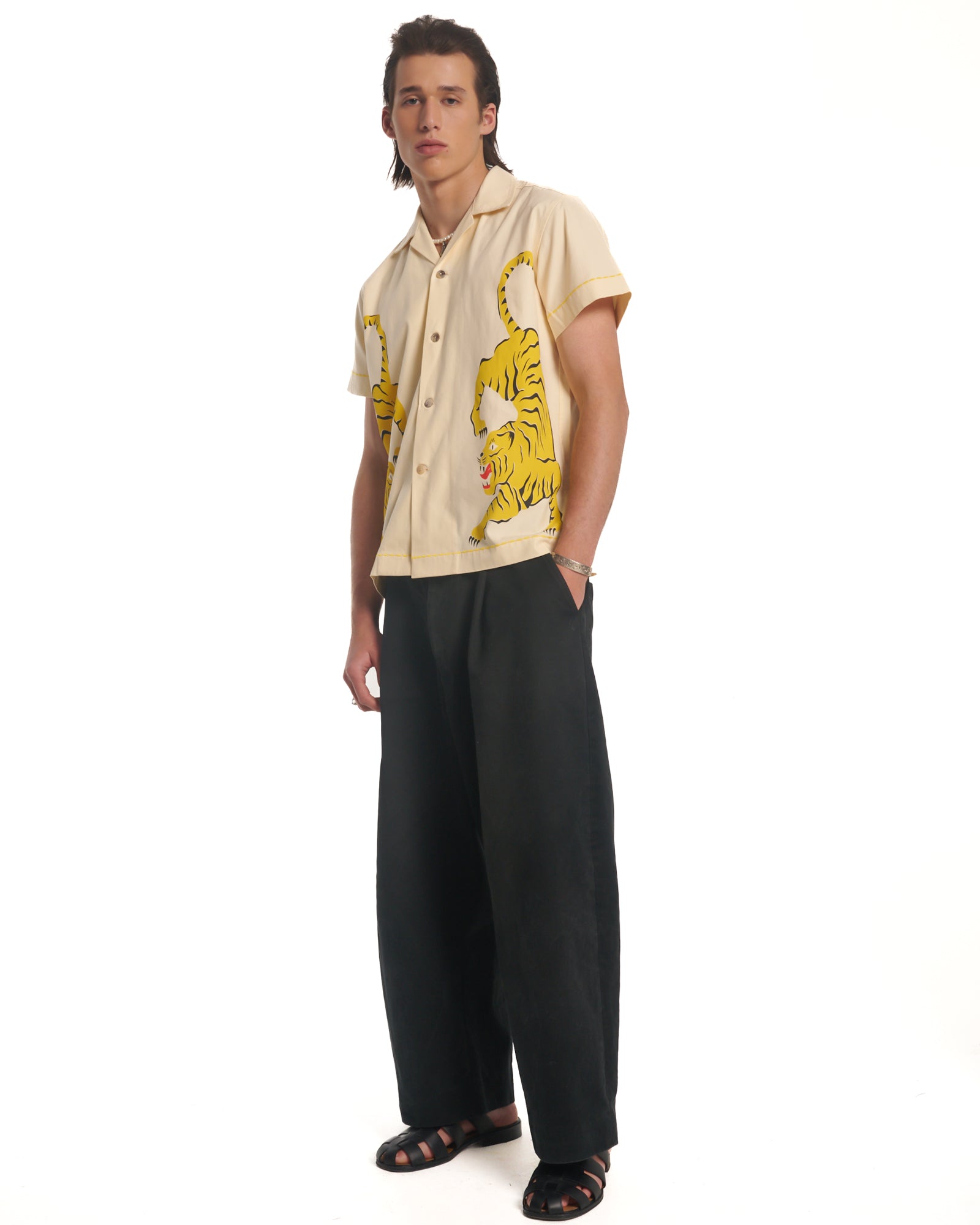Crouching Tiger Cotton Camp Shirt