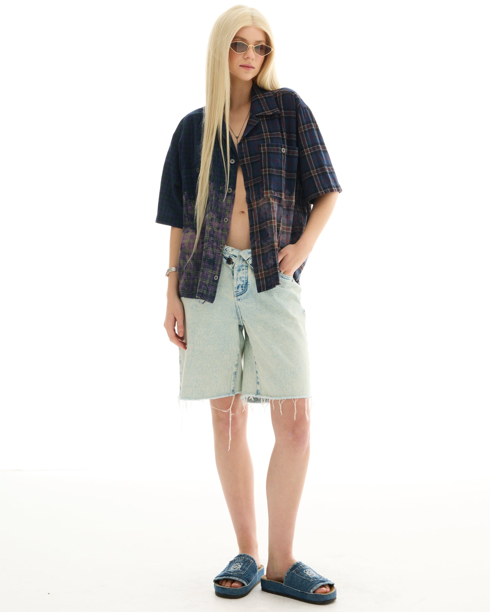 Half n Half Flannel Camp Shirt THE TALES