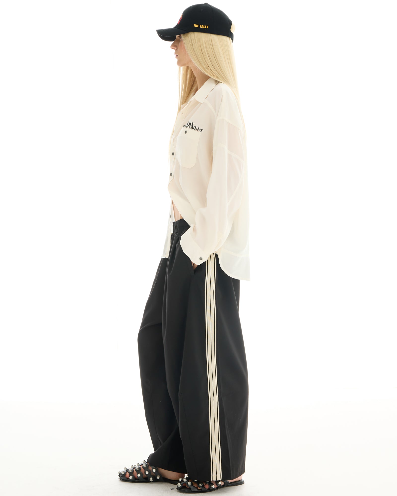 The Suited Harajuku Black Track Pant