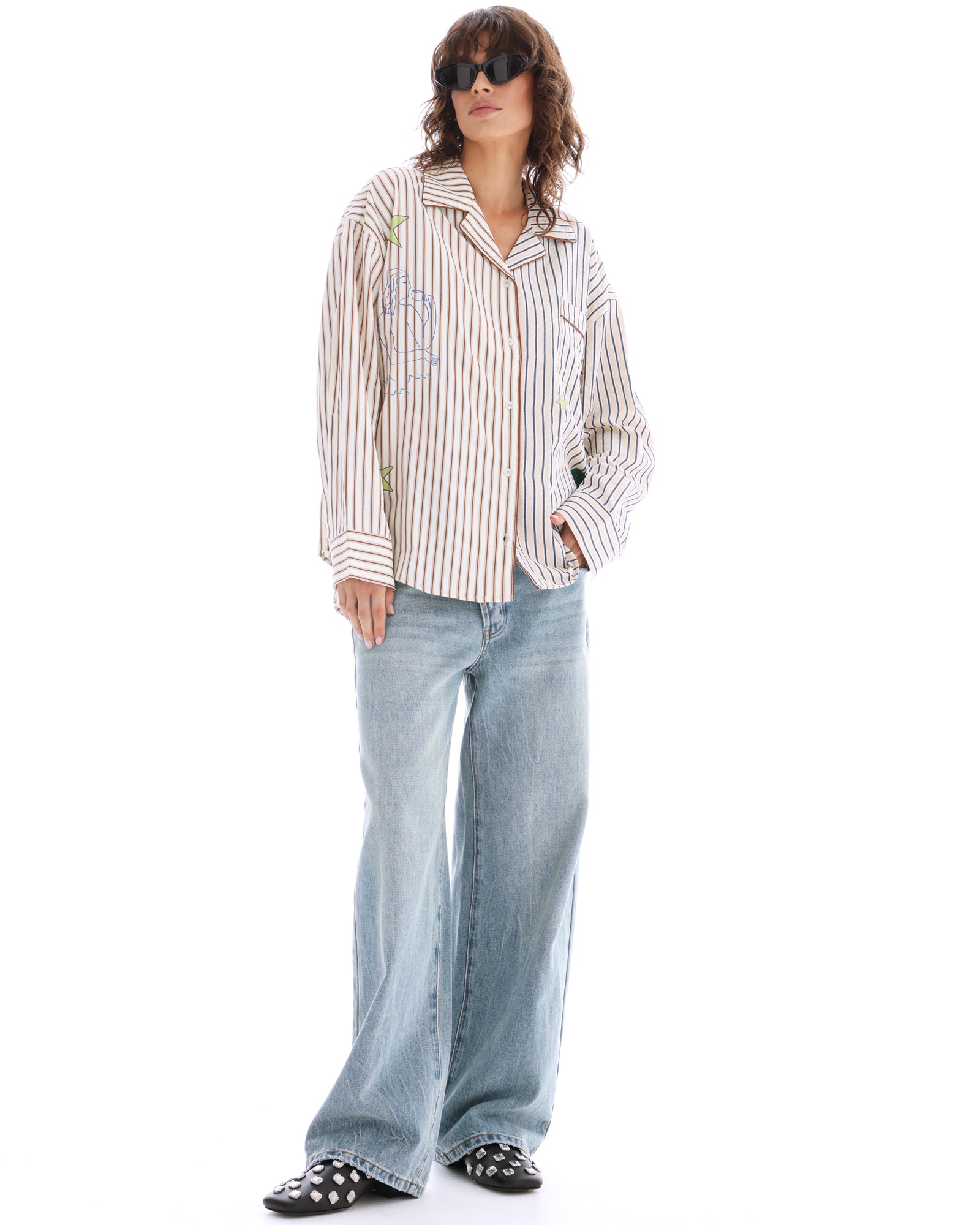 Old Faithful Jeans mit verdrehten Nähten