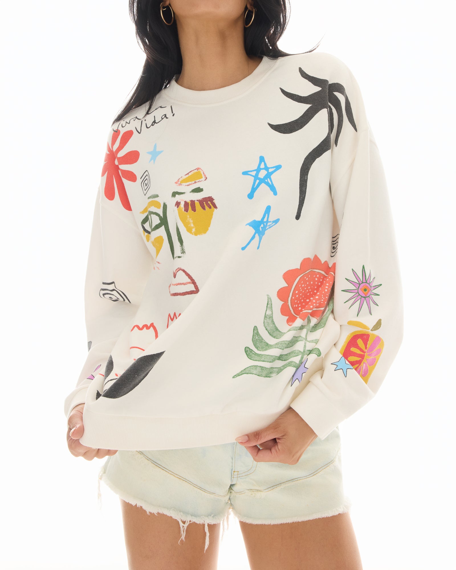 Illustrated Postcards Sweater