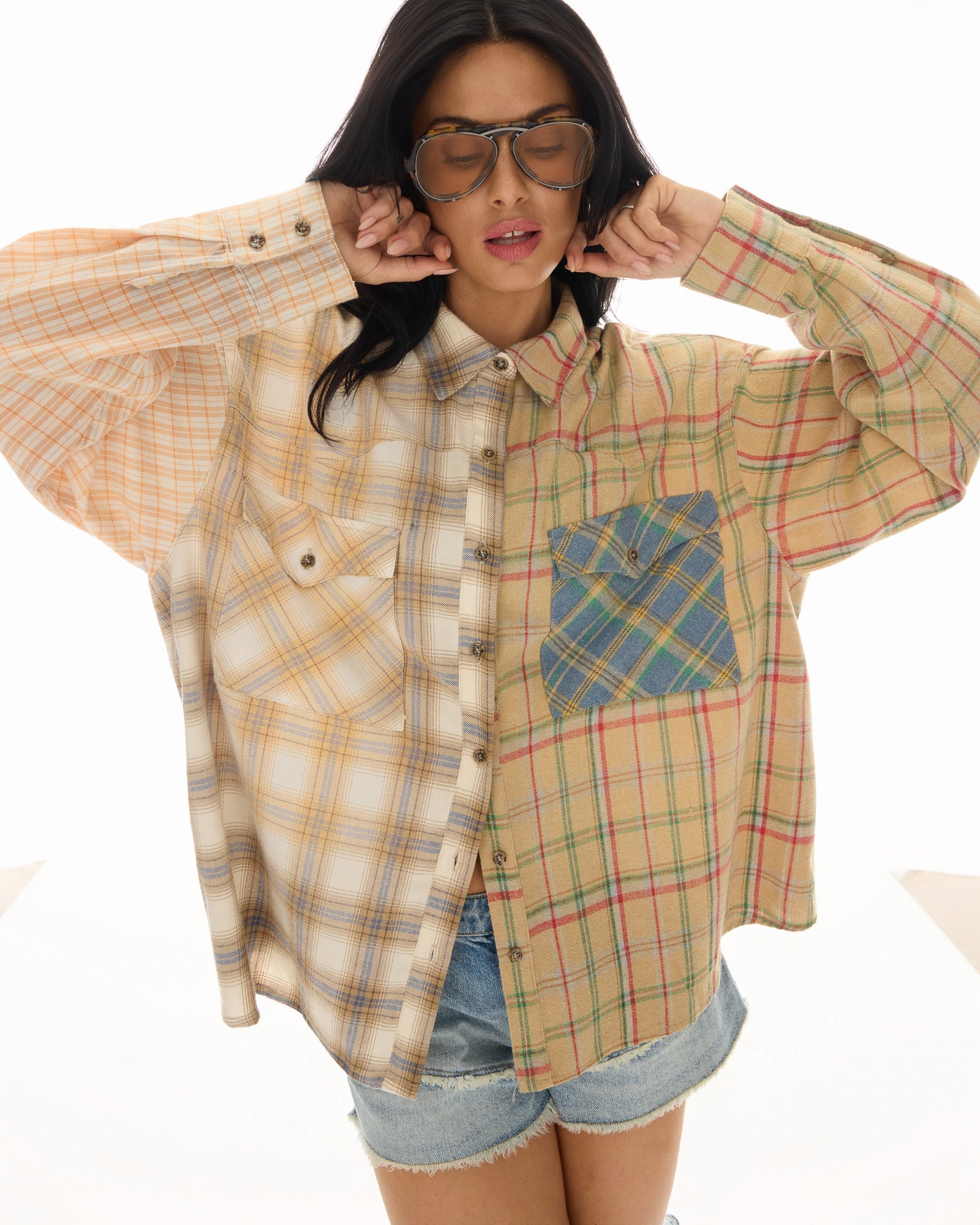 Half n Half Teddy Western Shirt by THE TALES - product photo