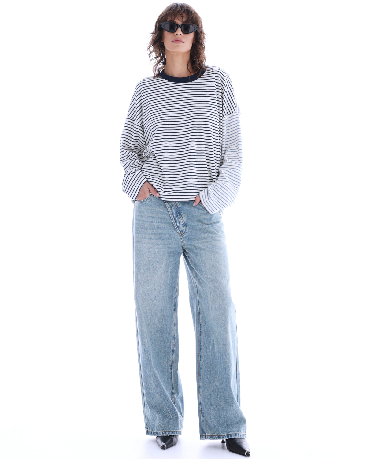 Lexy Soft Stripe Patchwork Tee THE TALES