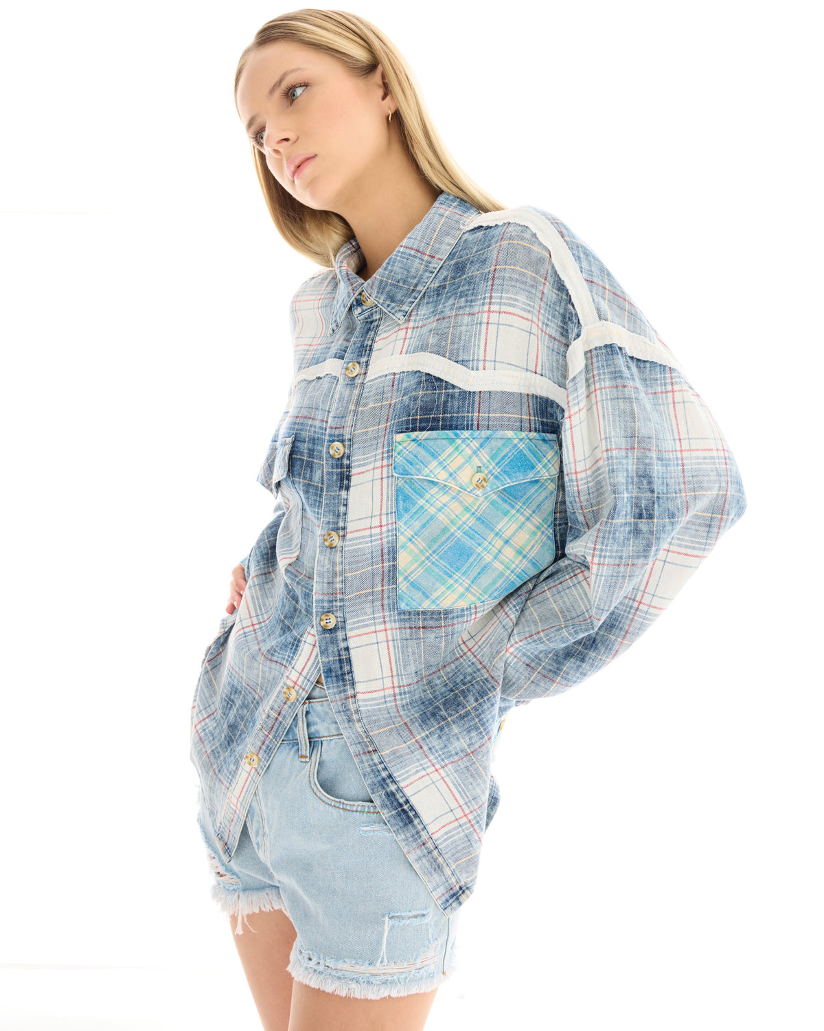 Patchwork Western Flannel Shirt THE TALES