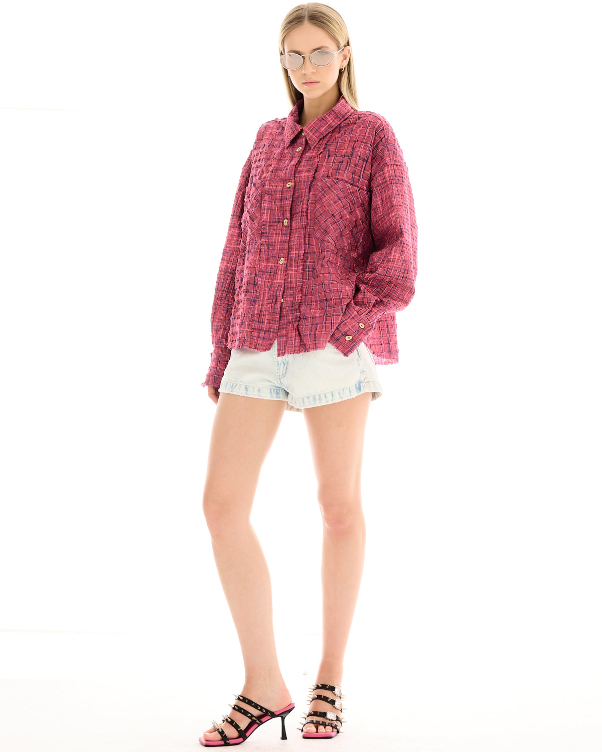 Summer Check Panelled Shirt