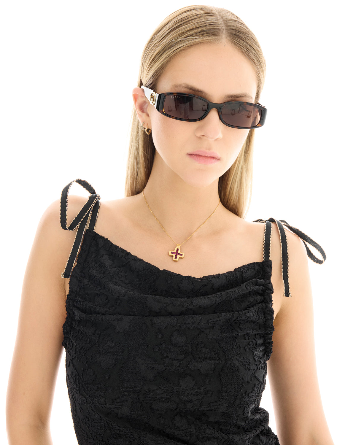 Grecian Tie Side Jaquard Dress THE TALES