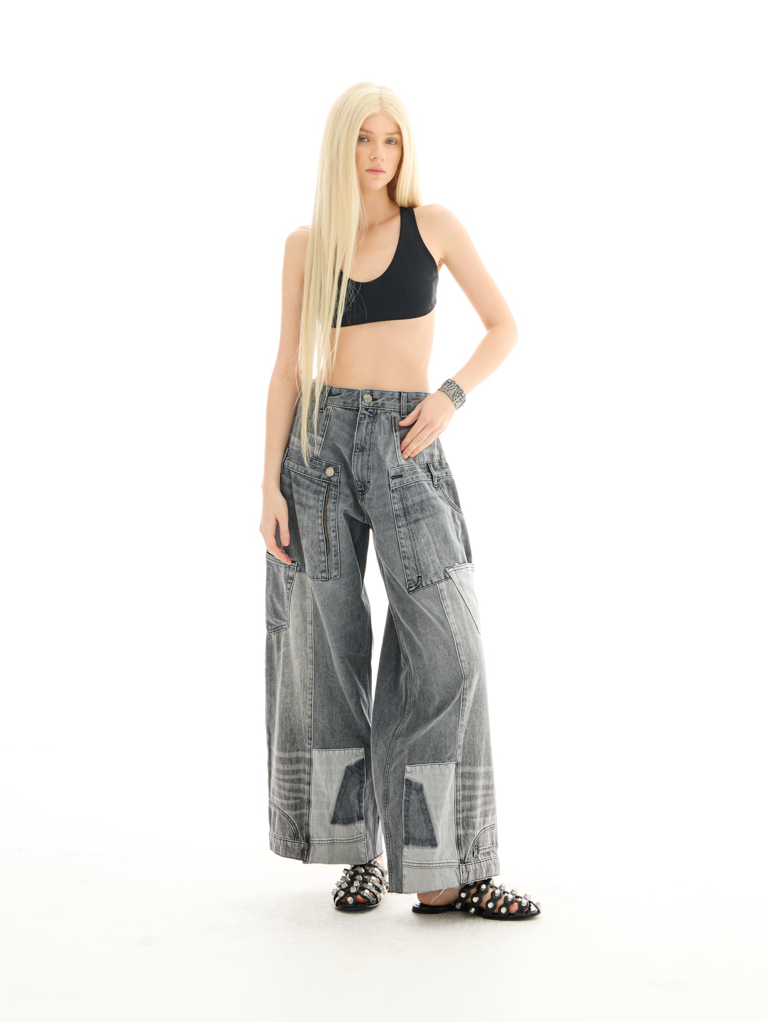 The Tales Reworked Patch Jeans