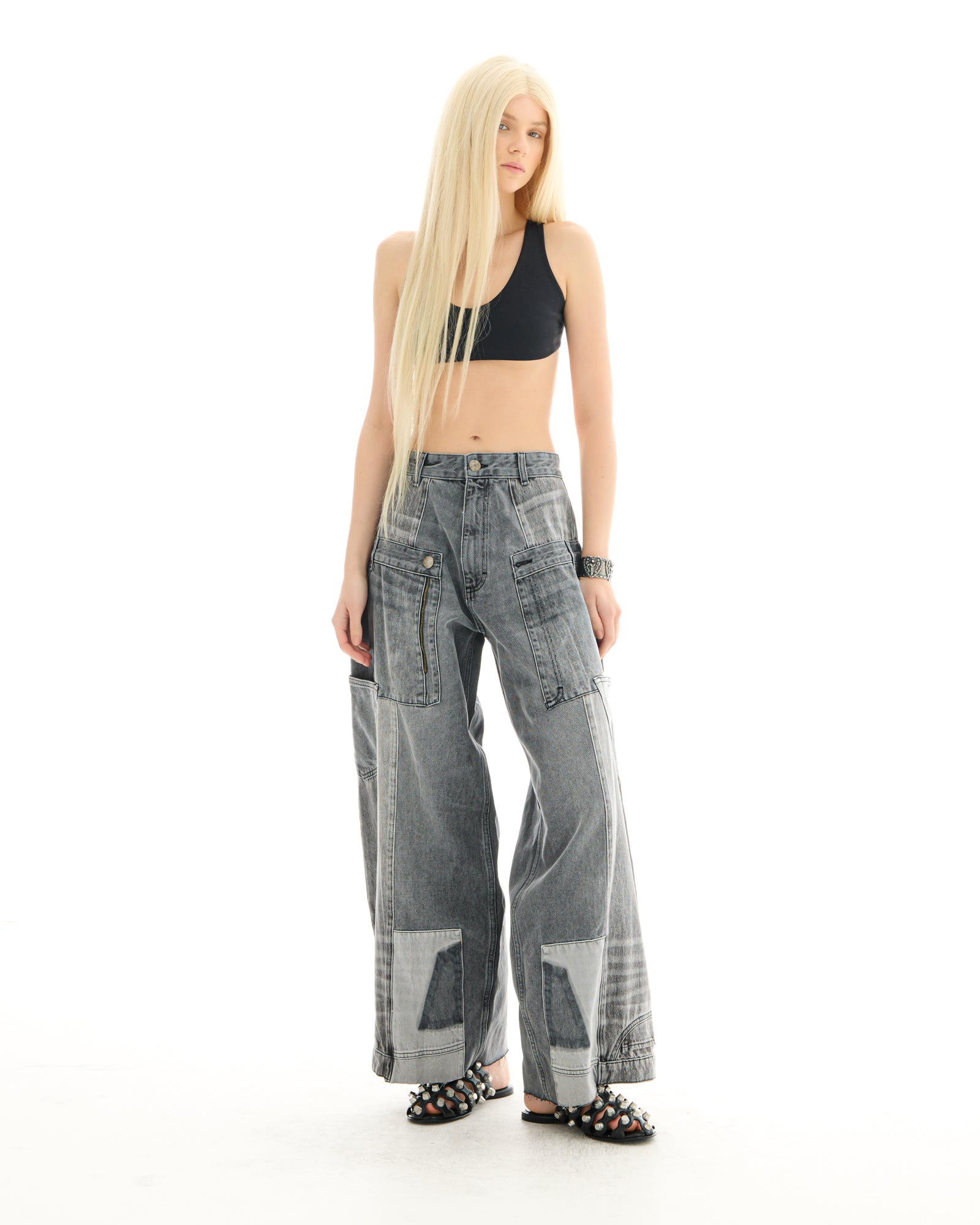 The Tales Reworked Patch Jeans
