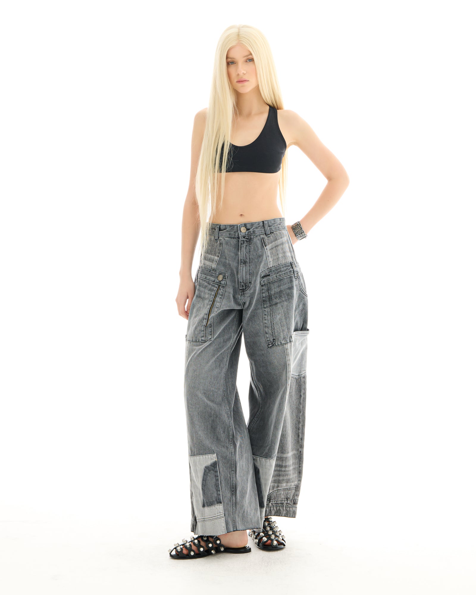 The Tales Reworked Patch Jeans