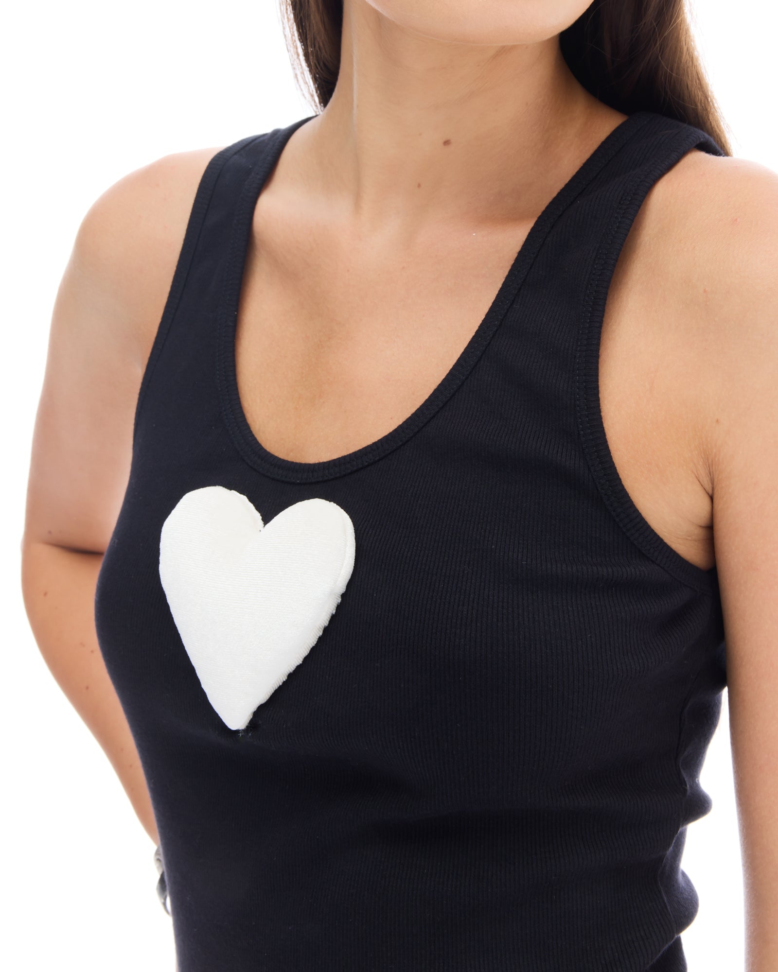 We Love 3D Velvet Heart Singlet