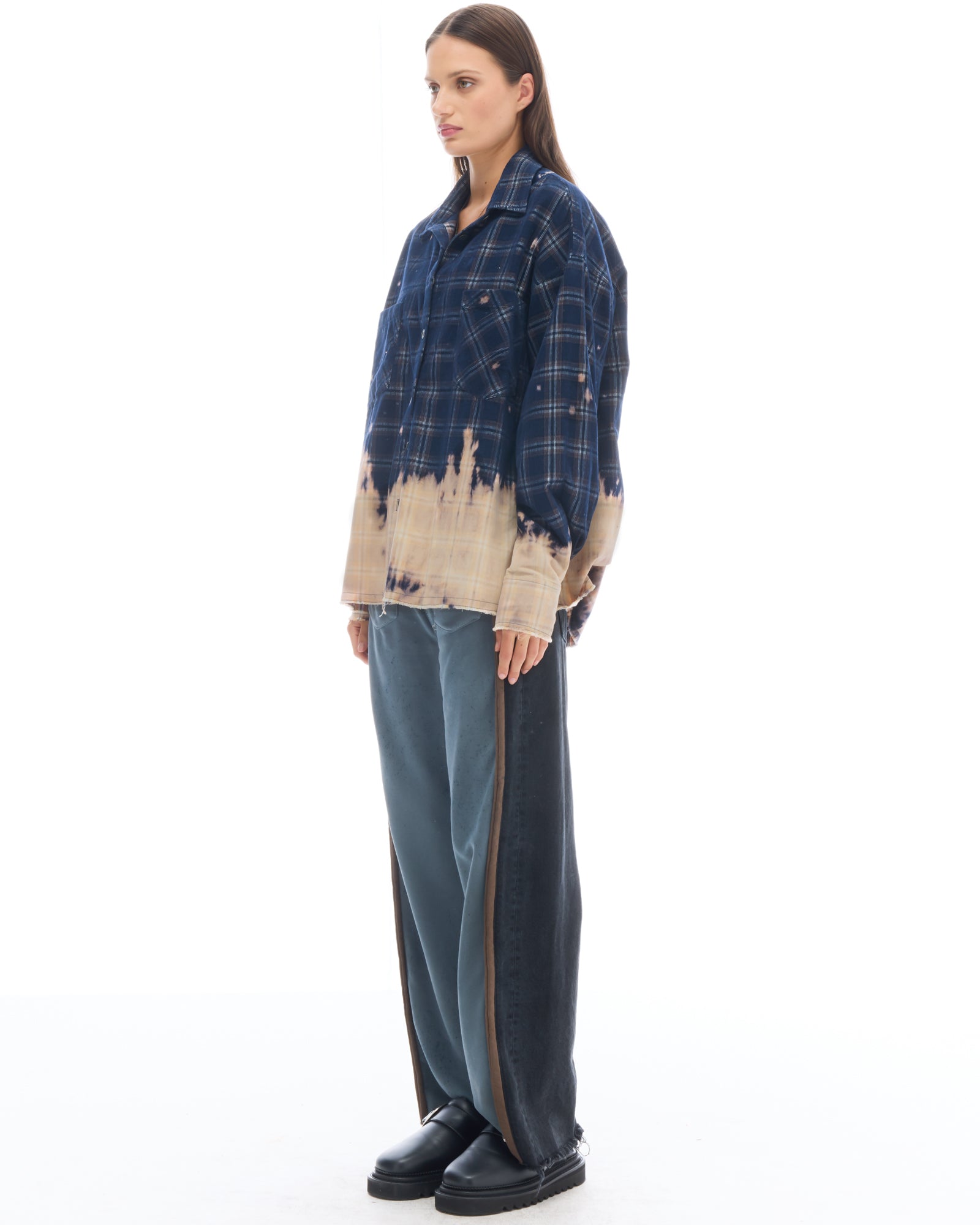 Bleached Check Cord Shirt