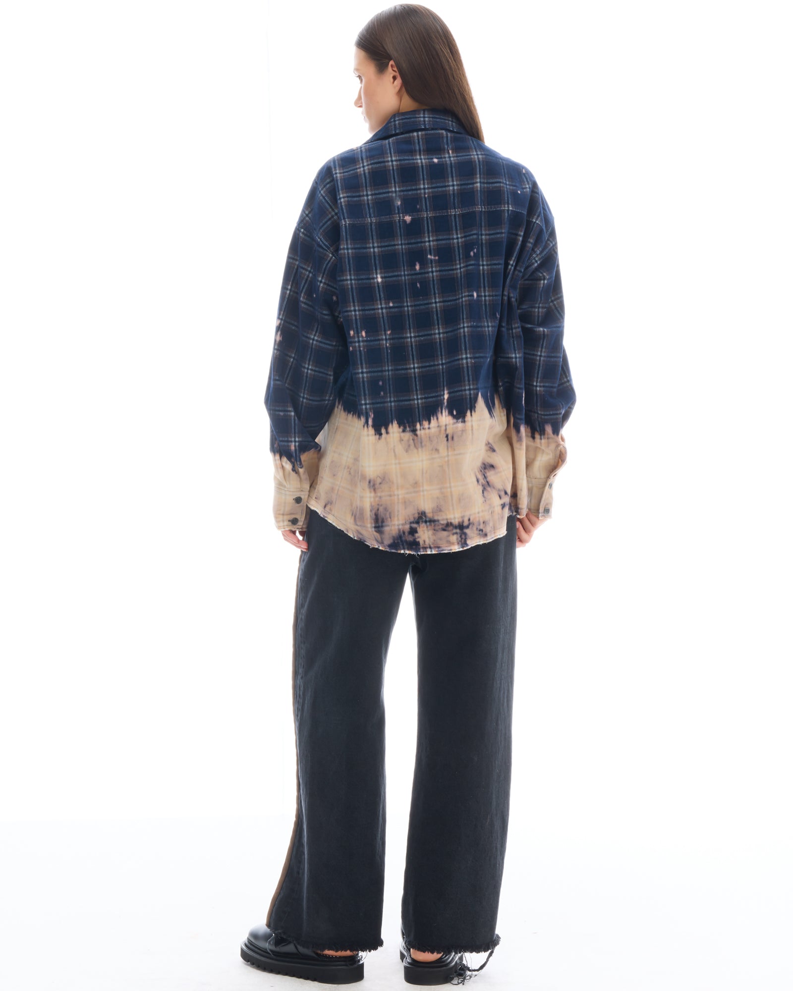 Bleached Check Cord Shirt