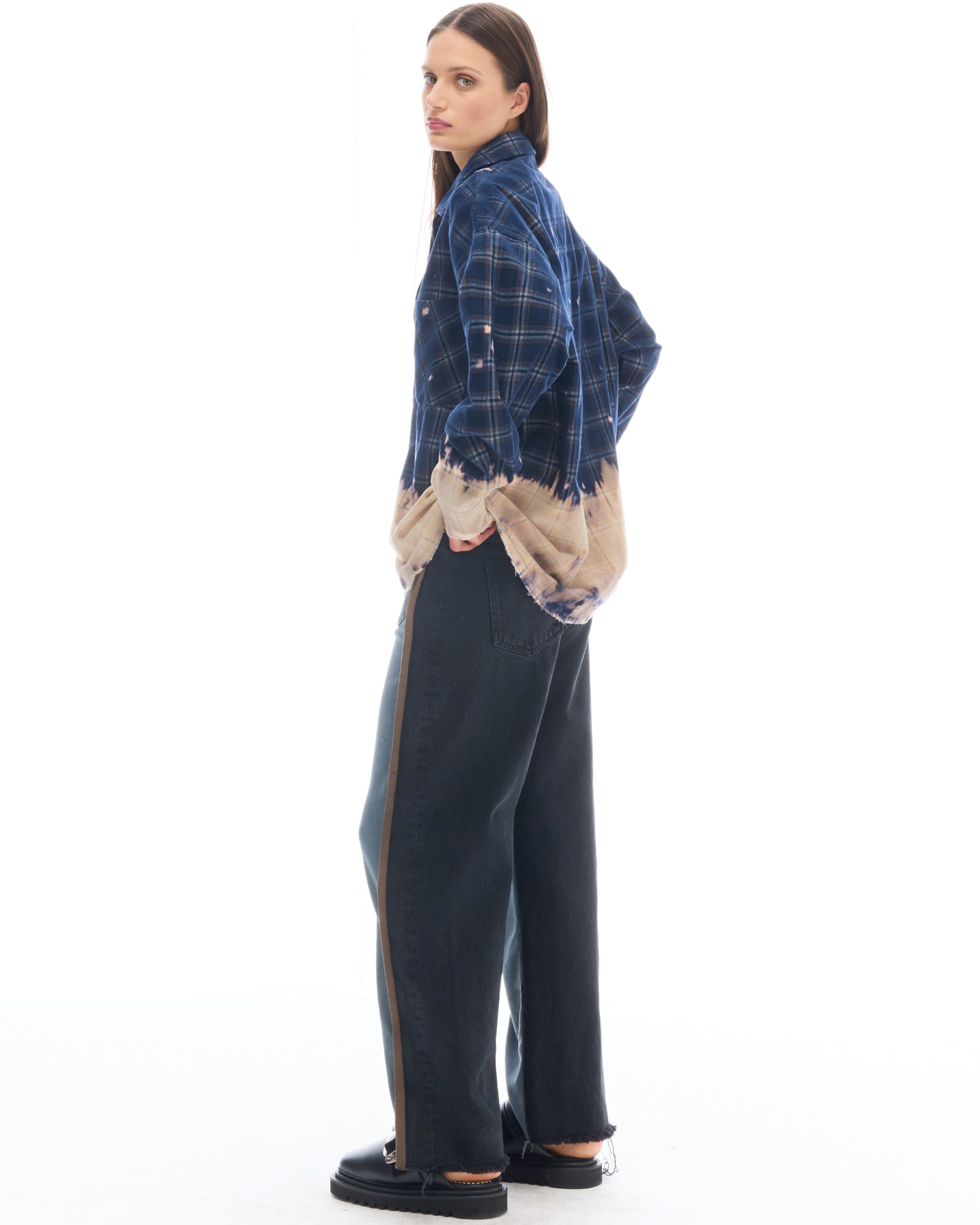 Bleached Check Cord Shirt