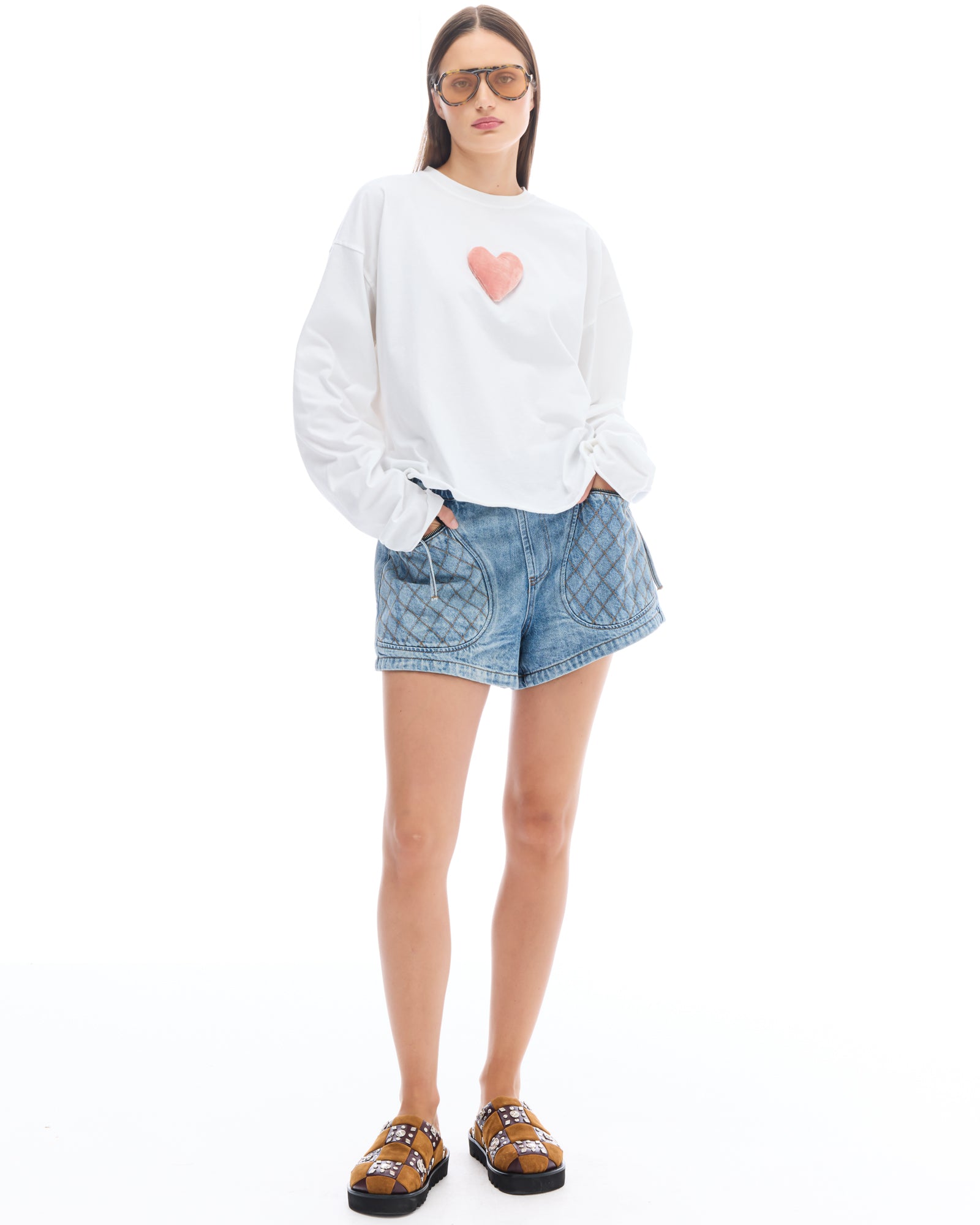 We Love Velvet Heart Long Sleeve Tee