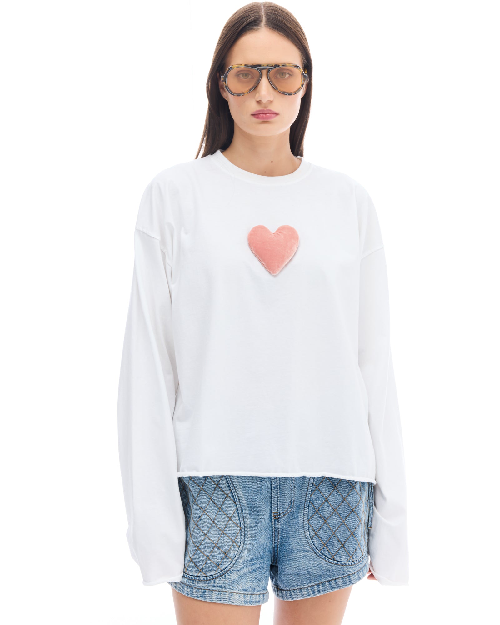 We Love Velvet Heart Long Sleeve Tee