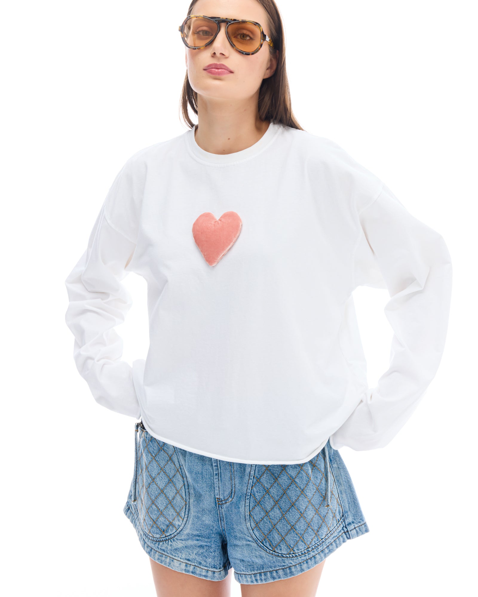 We Love Velvet Heart Long Sleeve Tee
