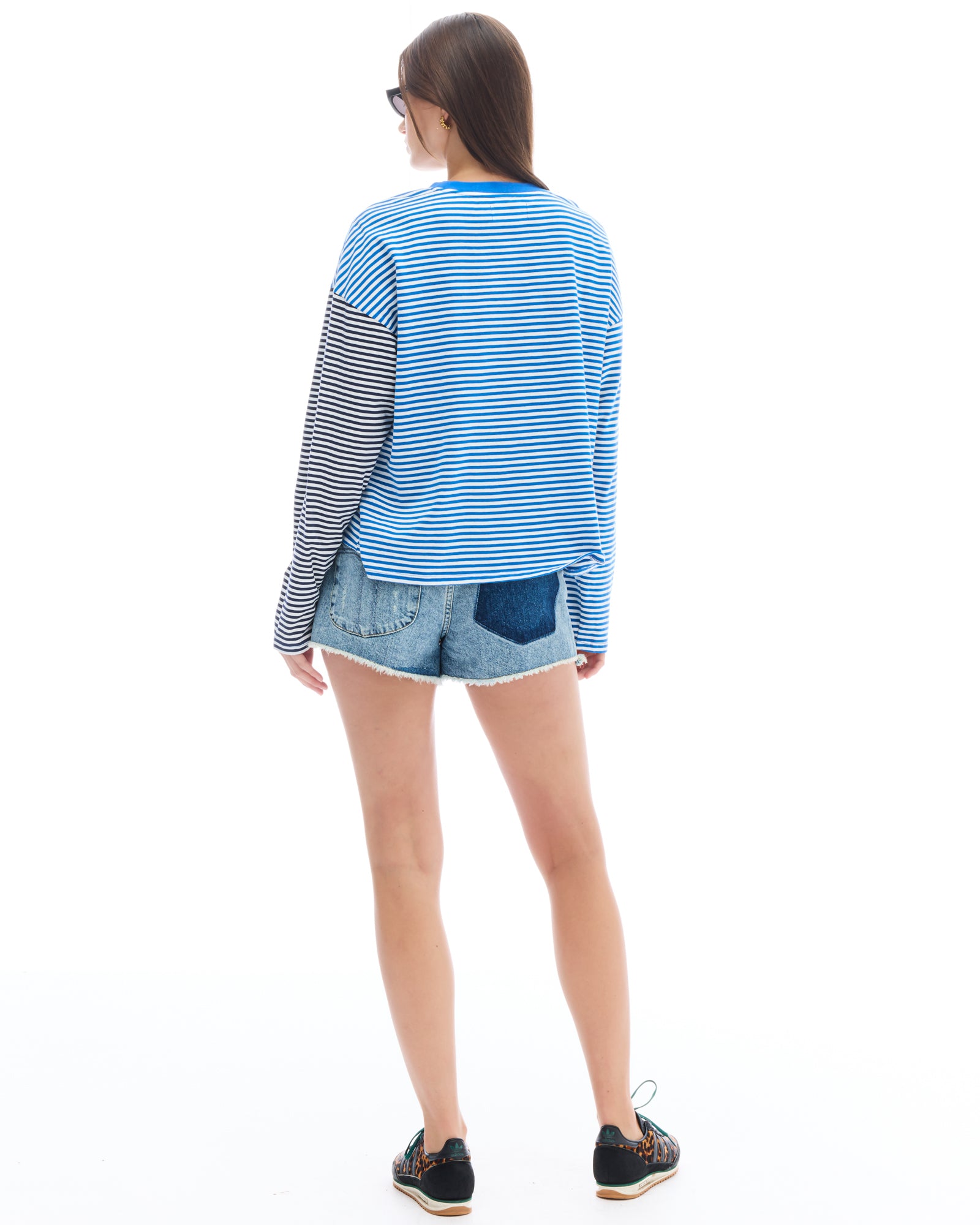 Lexy Patchwork Stripe Long Sleeve Tee