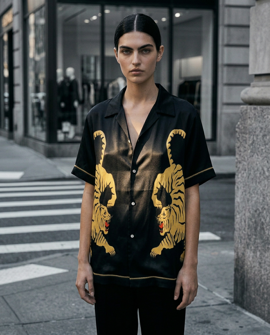 Crouching Tiger Silk Shirt