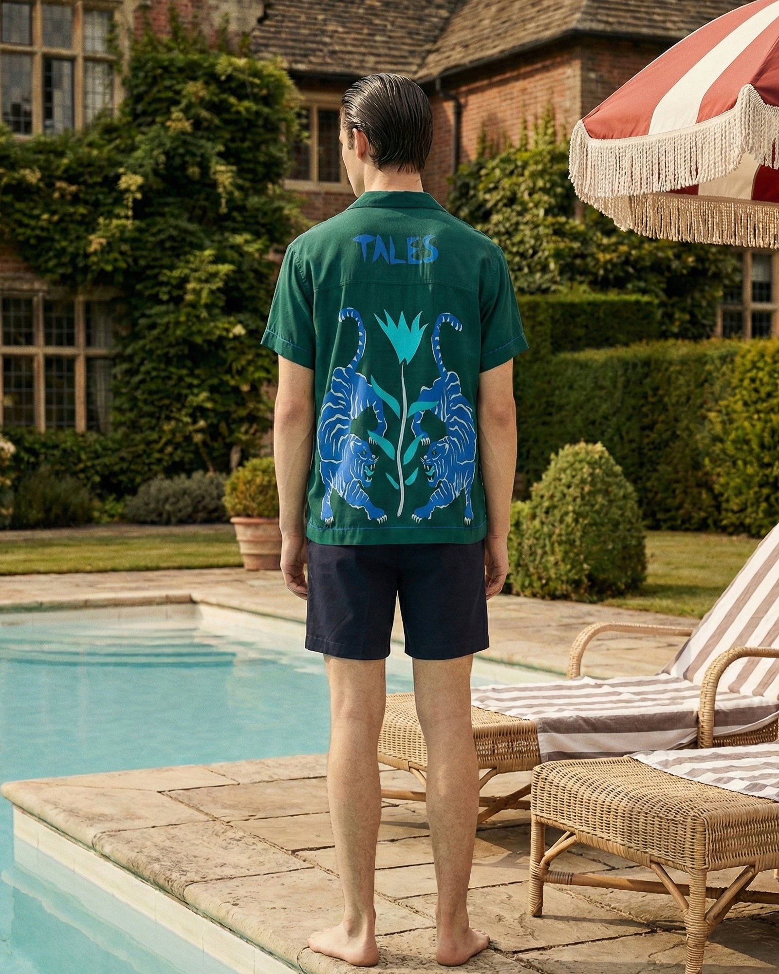 Crouching Tiger Emerald Camp Hemd