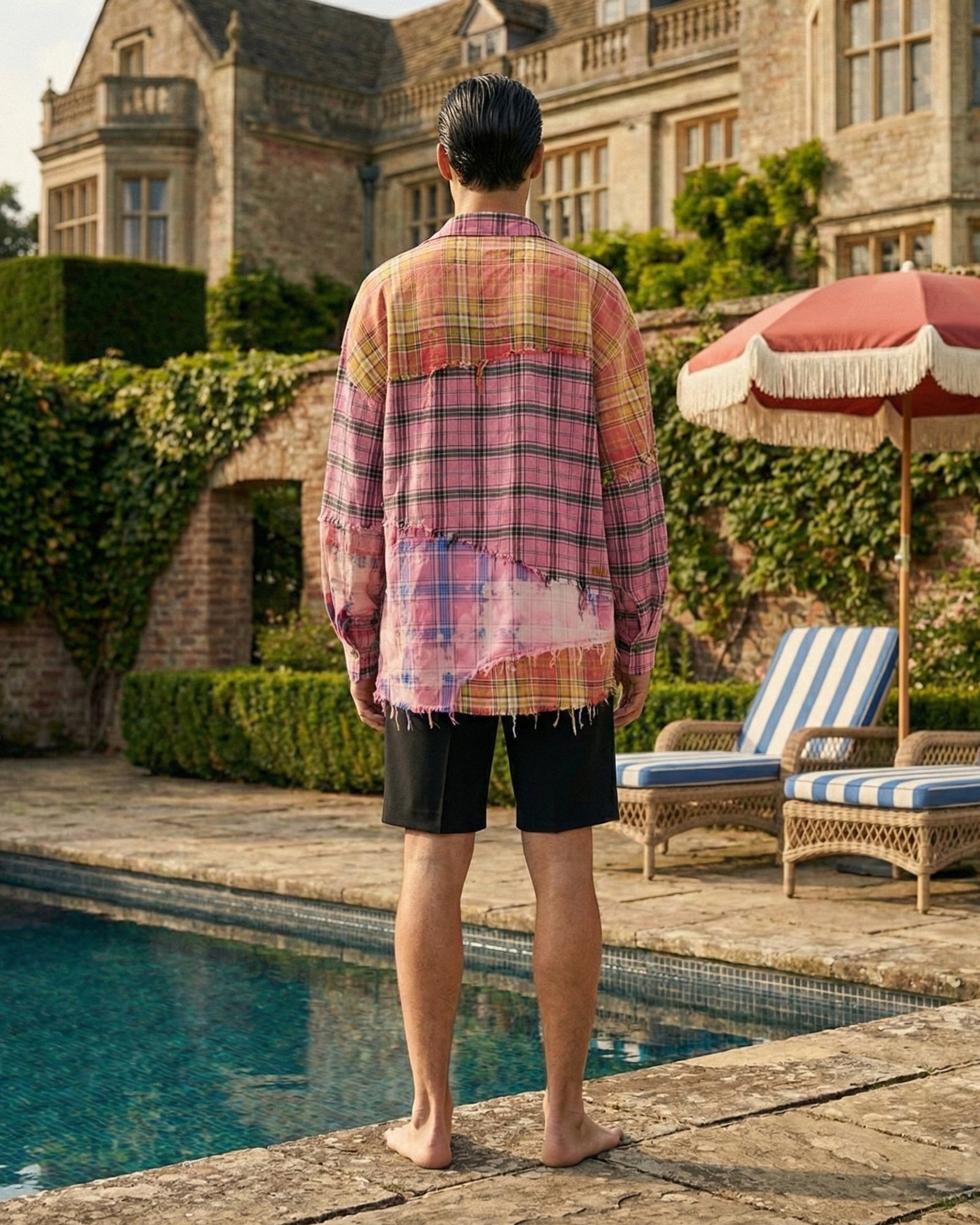 ザ・テイルズ ヴィンテージウォッシュフランネルシャツ